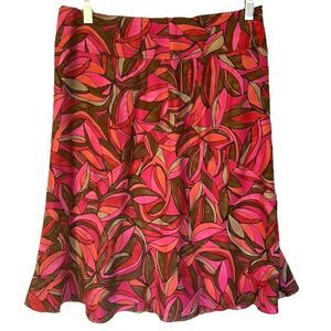 𝅺sigrid Olsen Collection Vibrant Color 100% Silk Skirt